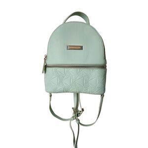 Hank & Henry Seafoam green mini backpack gold accents new